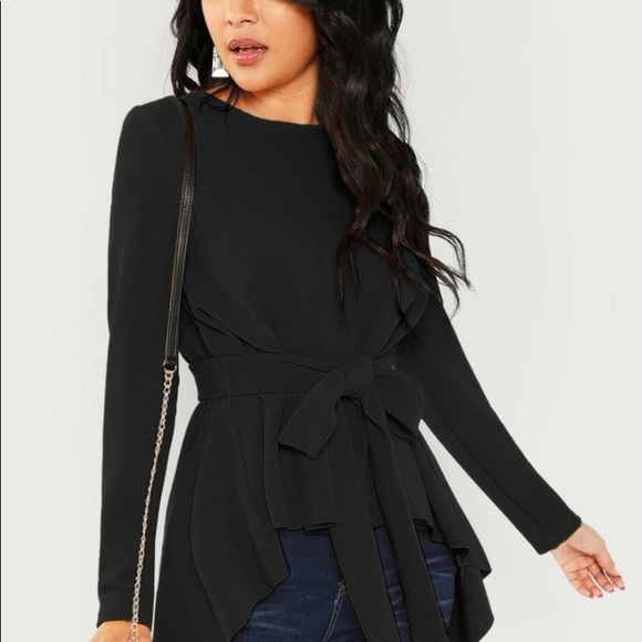Shein high low belted top - Picture 5 of 7